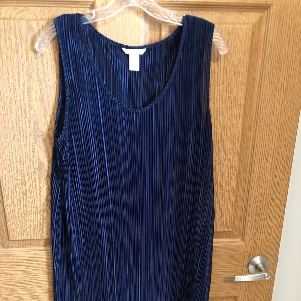 Sheer Blue Textured Dress, knee length